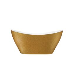 Besco, Viya, BESCO VIYA GLAM 160 ZŁOTA WANNA WOLNOSTOJĄCA 160X70 KLIK-KLAK CHROM (WMD-160-VZ) 