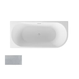 Besco, Zoya, BESCO ZOYA GLAM 150 L SREBRNA WANNA WOLNOSTOJĄCA LEWA + MASKOWNICE CHROM 150X75 (WA-150-ZLSR) 