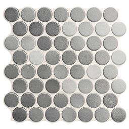 Realonda, Circle, REALONDA CIRCLE GLOSSY GREY GRES 30.9X30.9 