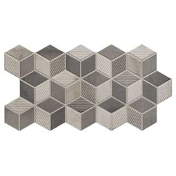 Realonda, Rhombus, REALONDA RHOMBUS GREY GRES 26.5X51 