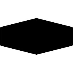 Ribesalbes, Monochrome, RIBESALBES MONOCHROME HEX BLACK GLOSS PŁYTKA ŚCIENNA 10X20 