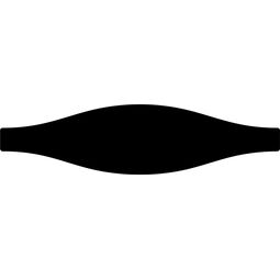 Ribesalbes, Monochrome, RIBESALBES MONOCHROME WAVE BLACK GLOSS PŁYTKA ŚCIENNA 7.5X30 