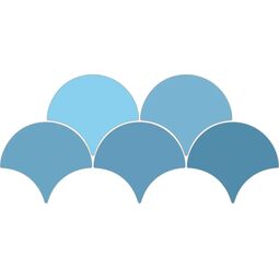 Ribesalbes, Sailing, RIBESALBES SAILING DROP BLUE GLOSS PŁYTKA ŚCIENNA 15.2X17.2 