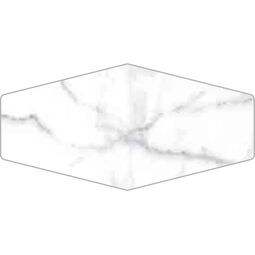 Ribesalbes, Shaped Marble, RIBESALBES SHAPED MARBLE HEX CARRARA GLOSS PŁYTKA ŚCIENNA 10X20 