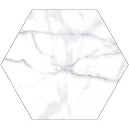 Ribesalbes, Shaped Marble, RIBESALBES SHAPED MARBLE HEX CARRARA MATT GRES 15X17.3 