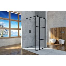 Sea-Horse, Easy In, SEA-HORSE EASY IN KABINA NAROŻNA 80X200 SZKŁO TRANSPARENTNE PROFIL CZARNY (BK251T08A6) 