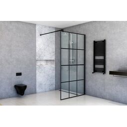 Sea-Horse, Easy In, SEA-HORSE EASY IN KABINA NAROŻNA 90X200 SZKŁO TRANSPARENTNE PROFIL CZARNY (BK251T09A6) 