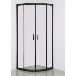 Sea-Horse, Stylio, SEA-HORSE STYLIO KABINA PÓŁOKRĄGŁA 80X80X190 CZARNA SZKŁO TRANSPARENTNE Z POWŁOKĄ CLEANGLASS (BK501TK+) 