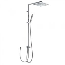 Tres, Akcesoria, TRES KOMPLET SŁUCHAWKA-DRĄŻEK CUADRO CHROM (107476) 