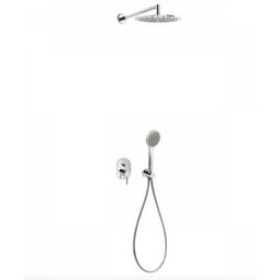 Tres, Alplus, TRES ALPLUS ZESTAW NATRYSKOWY Z BATERIĄ PODTYNKOWĄ ALPLUS CHROM (20318002) 