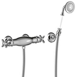 Tres, Clasic-Tres, TRES CLASIC BATERIA PRYSZNICOWA TERMOSTATYCZNA NAŚCIENNA CHROM (24216409) 