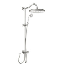 Tres, Clasic-Tres, TRES CLASIC ZESTAW DRĄŻKA PRYSZNICOWEGO PRZYSTOSOWANY DO KAŻDEJ BATERII STAL (24247601AC) 