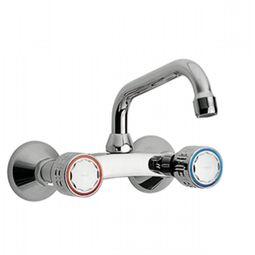 Tres, Ese-23, TRES ESE-23 BATERIA ZLEWOZMYWAKOWA STOJĄCA ŚCIENNA CHROM (123360) 