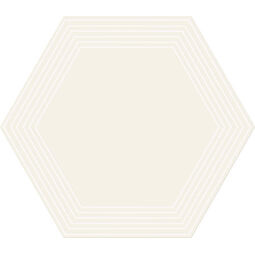Tubądzin, Cielo E Terra, TUBĄDZIN CIELO E TERRA BIANCO GEOMETRY 2 MAT DEKOR 19.2X22.1 