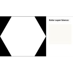 Tubądzin, Cielo E Terra, TUBĄDZIN CIELO E TERRA SUPER BIANCO GEOMETRY MAT GRES 19.2X22.1X0.8 