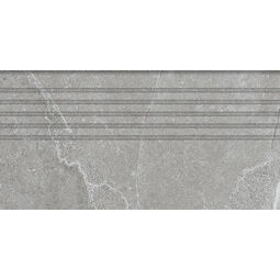 Tubądzin, Grand Cave, TUBĄDZIN GRAND CAVE GREY STOPNICA REKTYFIKOWANA 29.6X59.8X0.8 