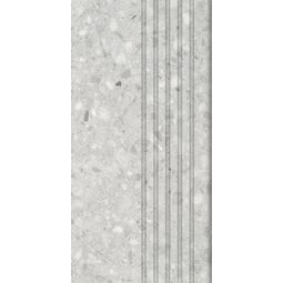 Tubądzin, Macchia, TUBĄDZIN MACCHIA GREY MAT STOPNICA REKTYFIKOWANA 29.8X59.8 