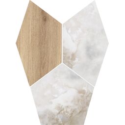 Tubądzin, Onice, TUBĄDZIN ONICE BIANCO WOOD MAT MOZAIKA 28X31X0.8 