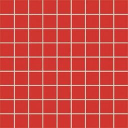 Tubądzin, Pastel, TUBĄDZIN PASTEL CZERWONY MOZAIKA KWADRATOWA 30.1X30.1 