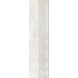 Tubądzin, Torano, TUBĄDZIN TORANO WHITE MAT STOPNICA REKTYFIKOWANA 29.8X119.8X0.8 