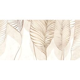 Tubądzin, Mild Clay, TUBĄDZIN MILD CLAY OBRAZ GRESOWY ŚCIENNY LEAVES B 59.8X119.8X0.8 