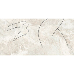 Tubądzin, Teri, TUBĄDZIN TERI SOFT LINE A DEKOR GRESOWY ŚCIENNY 59.8X119.8X0.8 