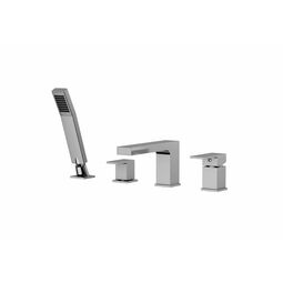 Valvex, Ars, VALVEX ARS BATERIA WANNOWA 4-OTWOROWA STOJĄCA Z AKCESORIAMI CHROM (2420550) 