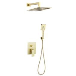 Valvex, Ars, VALVEX ARS ZESTAW PRYSZNICOWY PODTYNKOWY BRUSHED GOLD (2420270) 