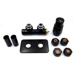 Varioterm, Akcesoria, VARIOTERM ZAWÓR Z15 TWINS ALL IN ONE LEWY Z KWADRATOWĄ MASKOWNICĄ ANTRACYT (APTSGS0207CFK/L) 