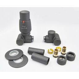 Varioterm, Akcesoria, VARIOTERM ZAWÓR Z16 INTEGRA ALL IN ONE LEWY Z GŁOWICĄ PRESTIGE KOLOR C12 CIEMNY GRAFIT STRUKTURALNY 