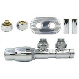 Varioterm, Akcesoria, VARIOTERM ZAWÓR Z15 TWINS ALL IN ONE LEWY Z OWALNĄ MASKOWNICĄ C42 CAPUCINO 