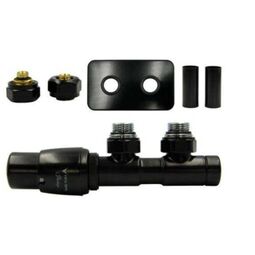 Varioterm, Akcesoria, VARIOTERM ZAWÓR Z15 TWINS ALL IN ONE LEWY Z KWADRATOWĄ MASKOWNICĄ C31 CZARNY MAT 